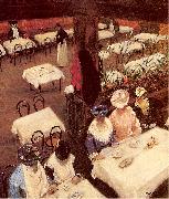 Maurer, Alfred Henry In a Cafe Sweden oil painting artist